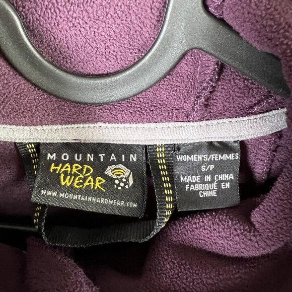 Mountain Hard Wear Fleece Jacket Hooded Women's Small Purple Fuzzy Full Zip - Picture 14 of 15